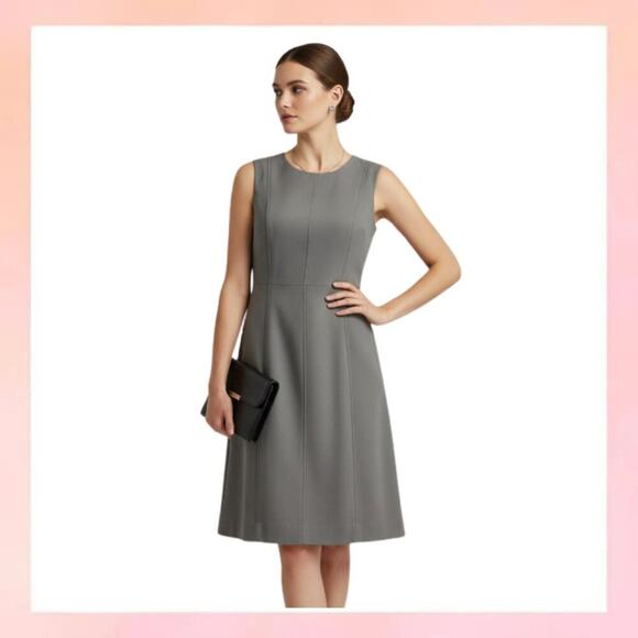 Tahari Dresses & Skirts - Tahari Sleeveless Gray Sheath Dress – Size 12